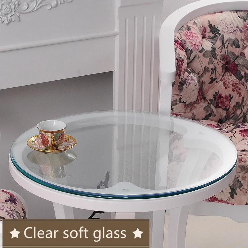 Скатерть из ПВХ скатерть мягкого стекла для круглого стола масляного прозрачная