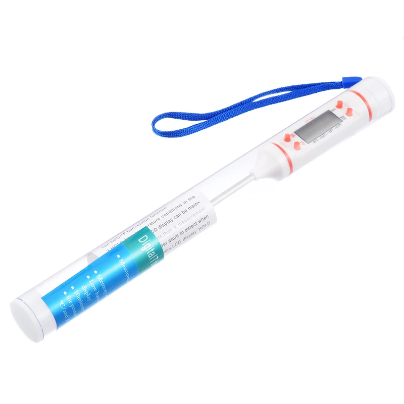 

Digital Food Thermometer Long Probe Electronic Cooking Thermometer For Cake Soup Fry BBQ Meat For Kitchen With Battery