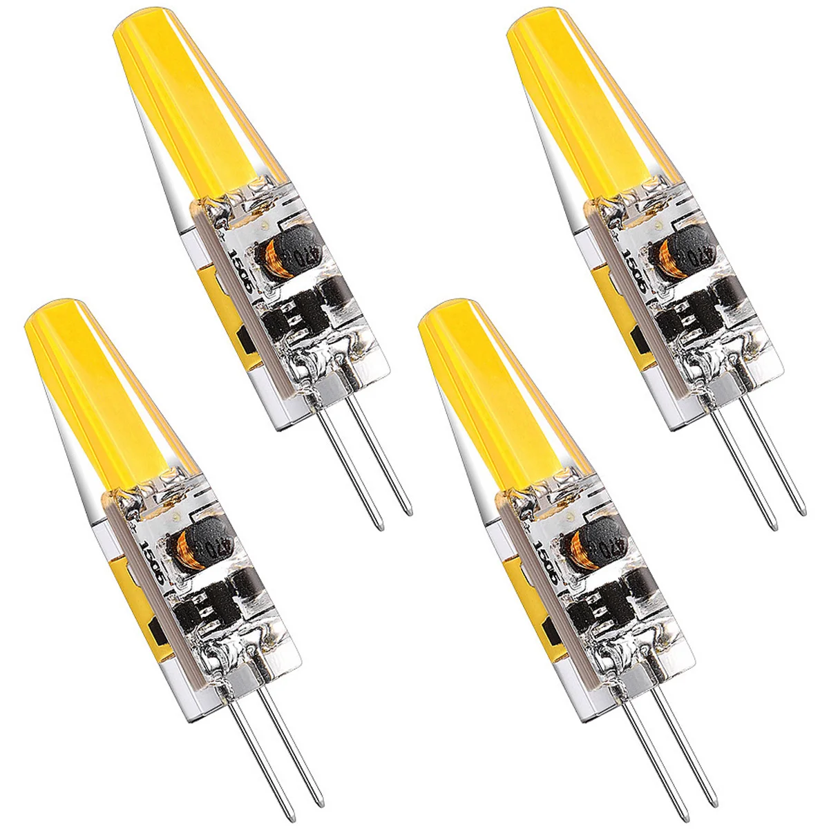 4 PCS Dimmable Mini G4 LED COB Lamp 6W Bulb AC DC 12V 220V Candle Lights Replace 30W 40W Halogen for Chandelier Spotlight