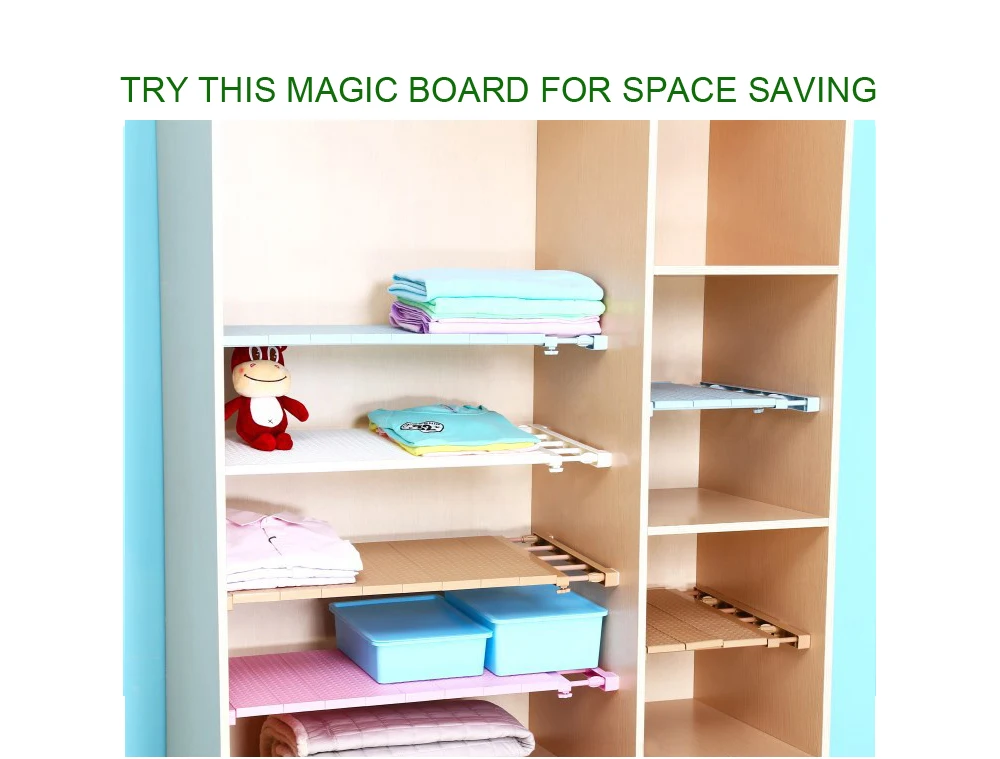 Adjustable Closet Organizer Storage Shelf Wall Mounted Kitchen Rack Space Saving Wardrobe Decorative Shelves Cabinet Holders