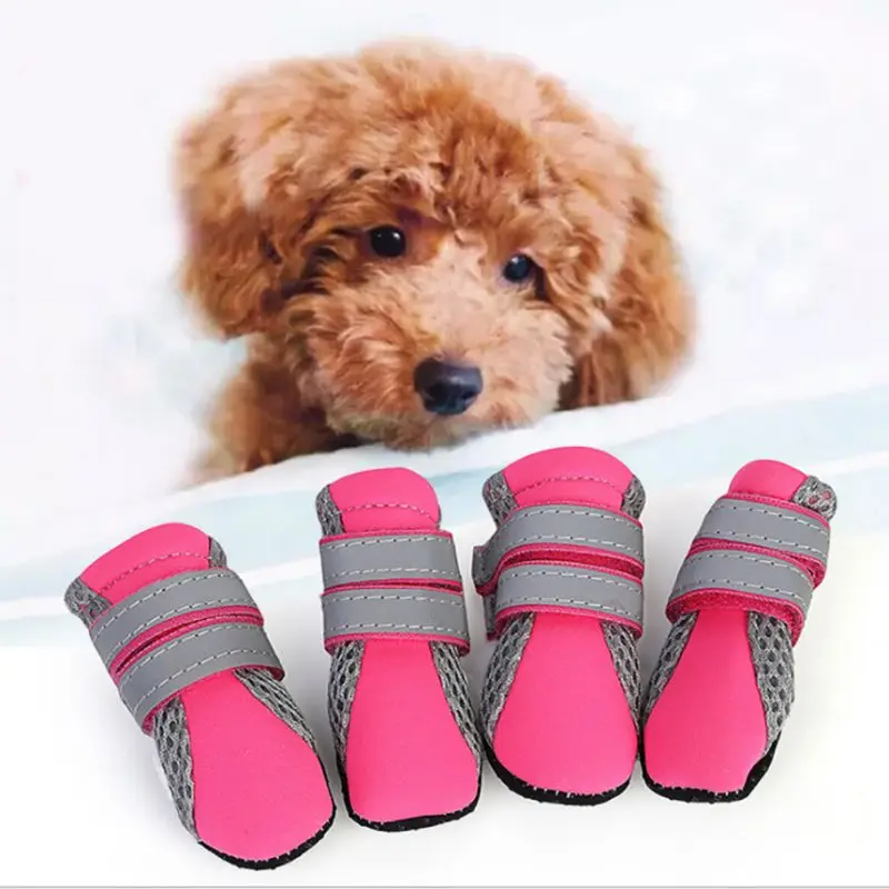 

Lightweight Anti Slip Pet Dog Shoes Reflective Dog Shoes Protective Rain Boots Sock Pet Boots Paw Protector Straps Net Shoes