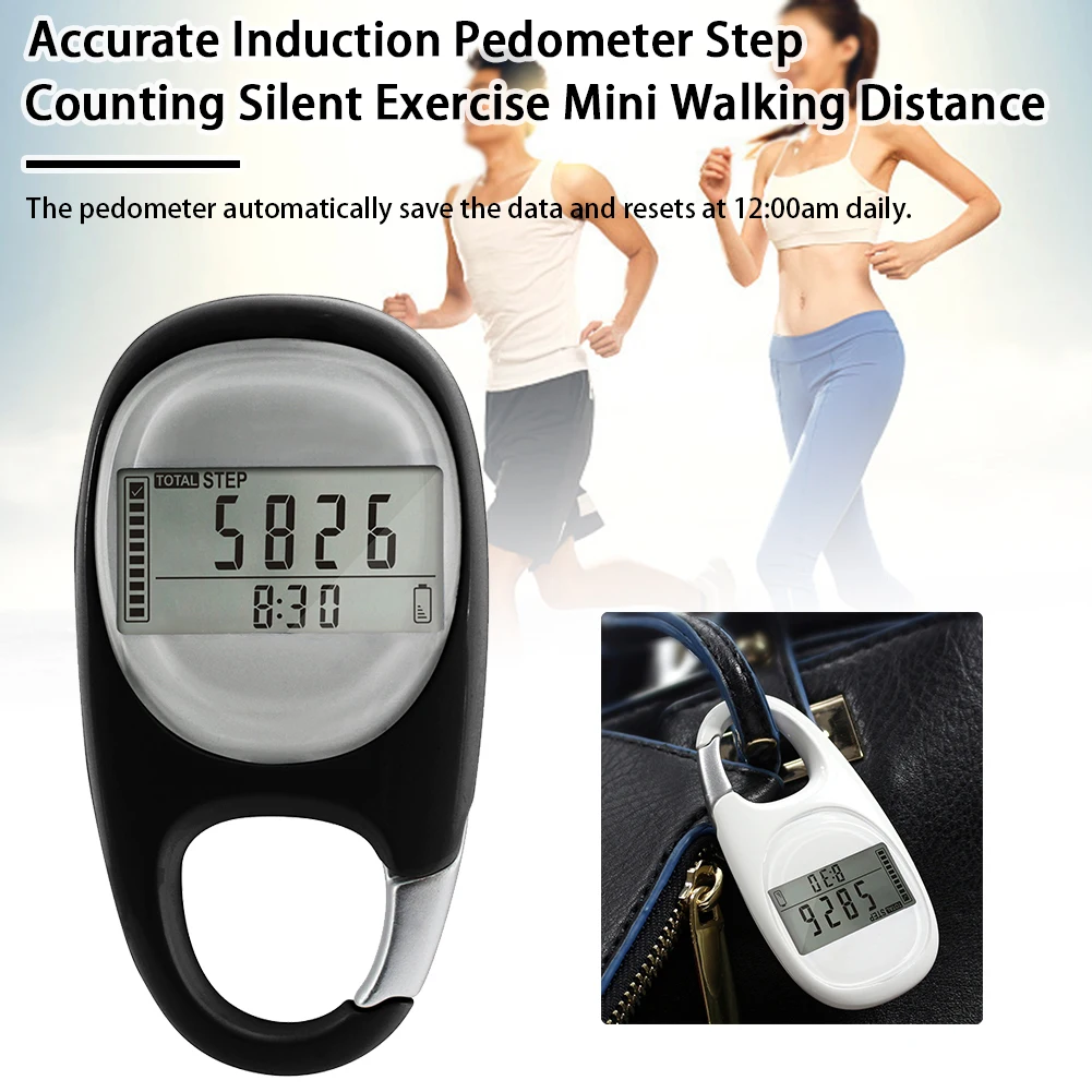 

Step Counting Silent Portable Multi-function Mini Induction 3D Walking Distance Digital Fitness Accurate Pedometer Calorie