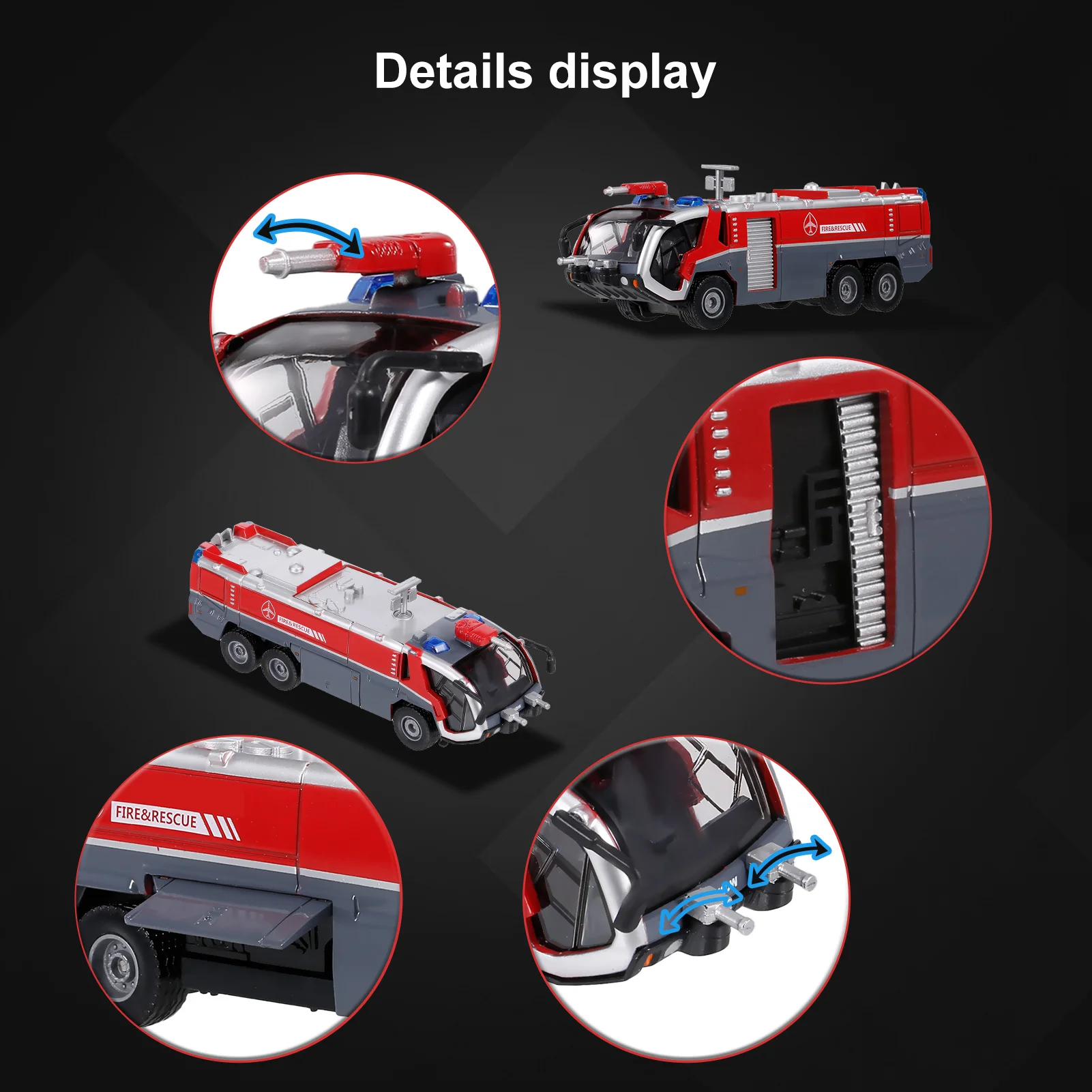 Модель автомобиля KDW 1/50 Металл Игрушка пожарная машина модель