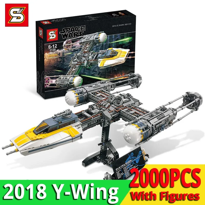 SY1106 Звездный план войны фильм y крыло набор звездных бойцов Модель 2000 шт