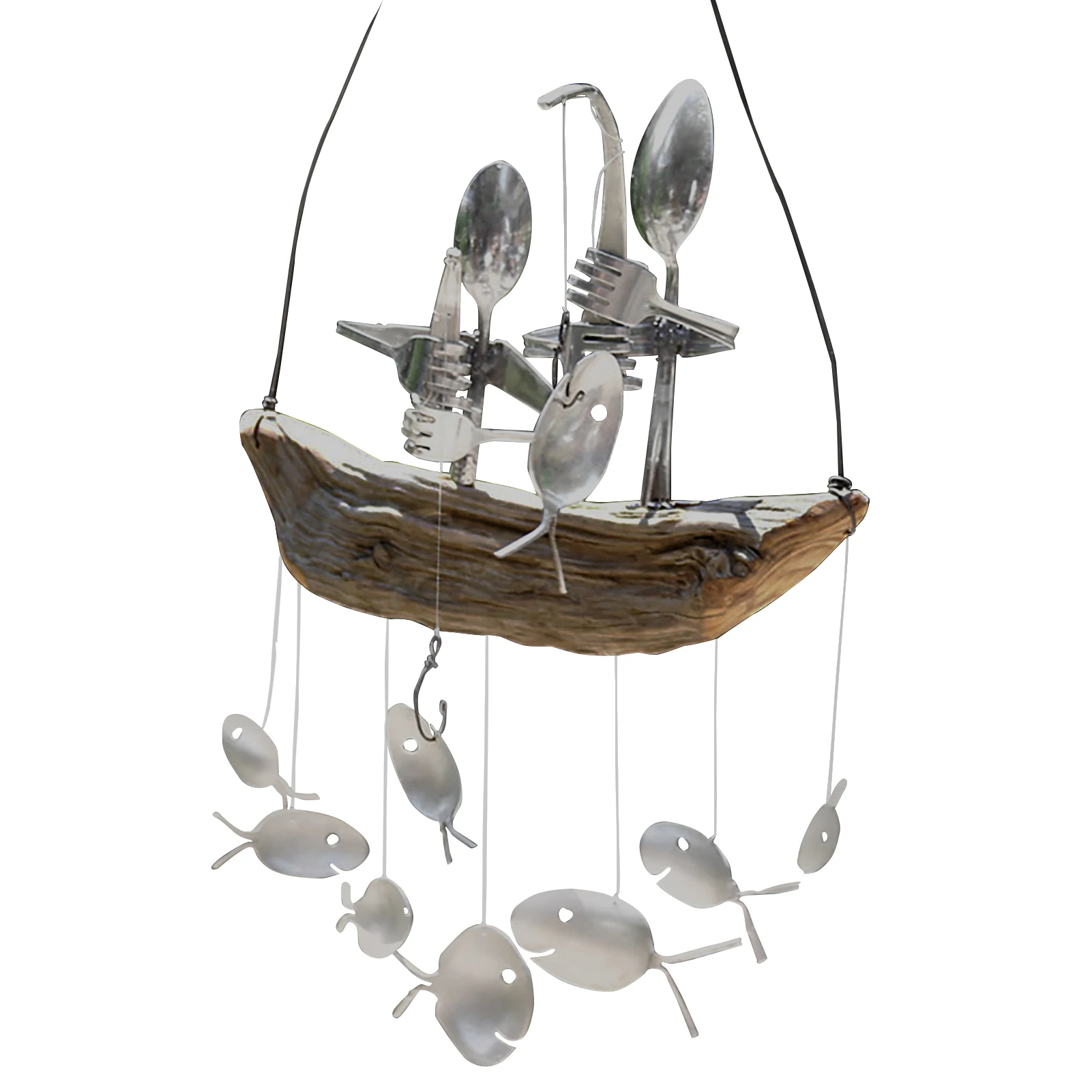 

Садовый Декор для дома, искусственная скульптура, наружные подвесные аксессуары, внутренняя лодка, колокольчик от ветра, рыбалка, Мужской д...