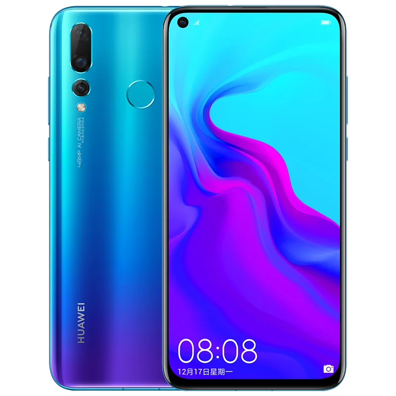 DHL Быстрая HuaWei Nova 4 4G LTE мобильный телефон Kirin 970 Android 9,0 6," ips 2310X1080 8 Гб ram 128 ГБ rom МП отпечаток пальца