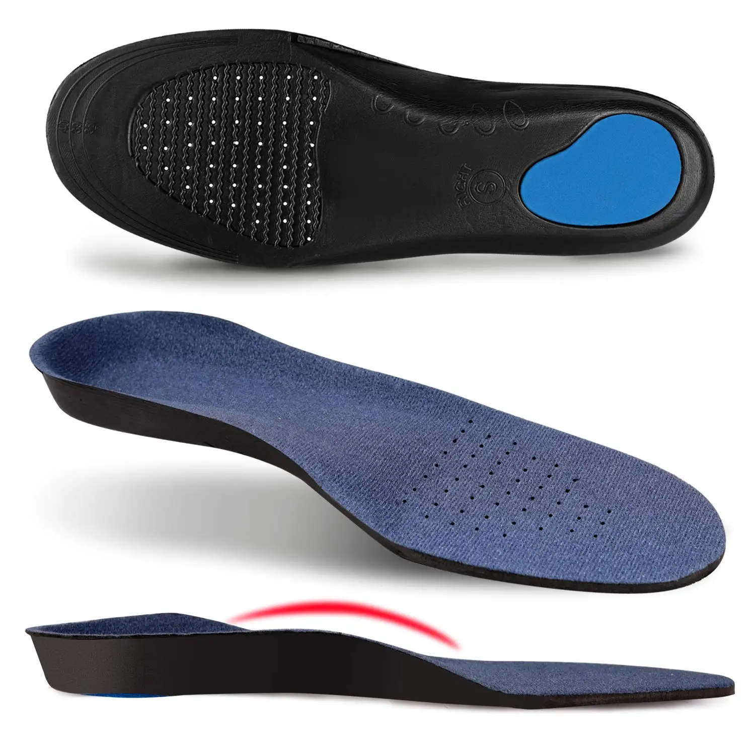 

Flat Feet Arch Support Orthotic Shoe Insoles Shoe Inserts Plantar Fasciitis Fallen Arches or Flat Feet Pain Relief