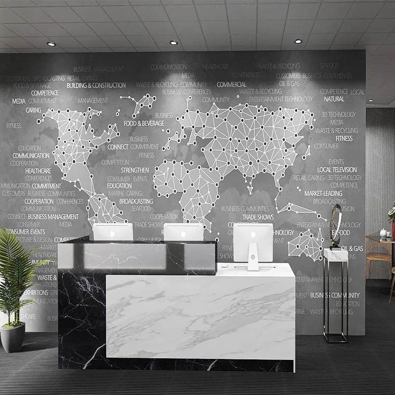 Самоклеящиеся 3D-обои в стиле ретро с картой мира обои для офиса студии индастриал
