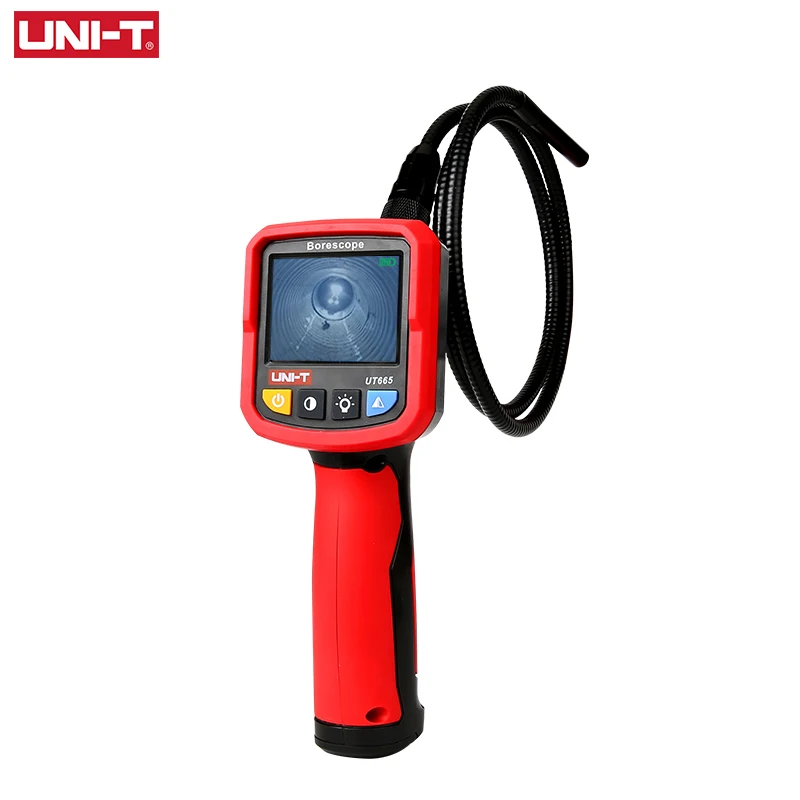 UNI T UT665 промышленный эндоскоп HD зонд ручной 2 4 дюймовый IP67 водонепроницаемая