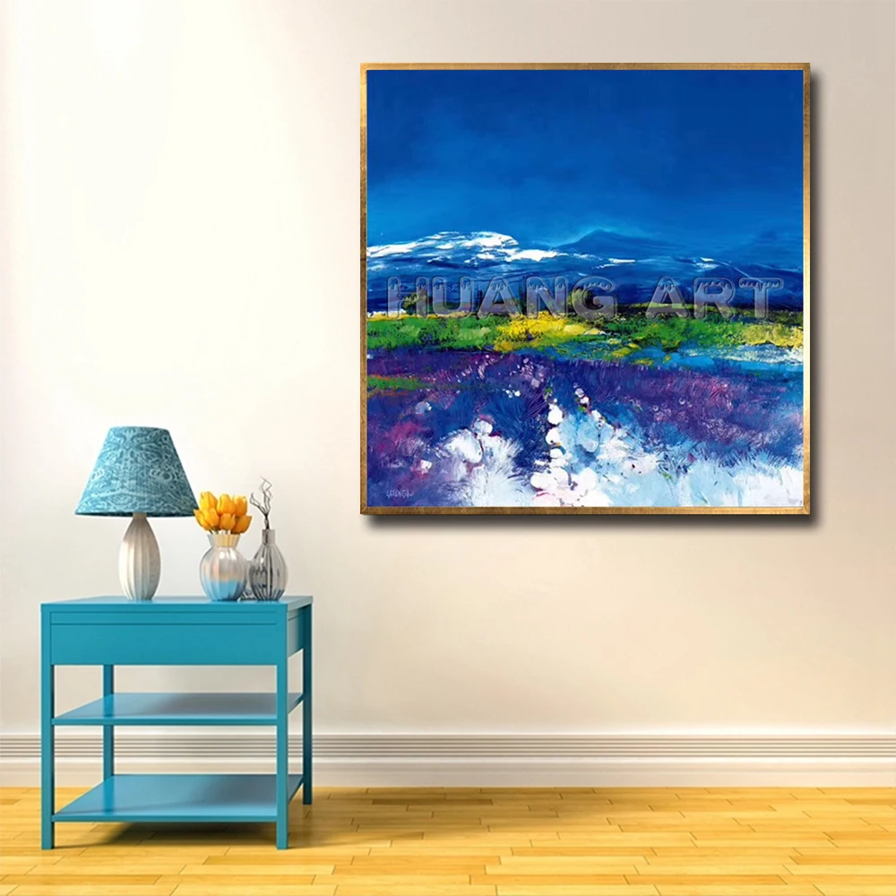 Специальная масляная живопись сельского ландшафта Ручная роспись высокое