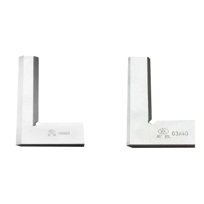 

2PCS Precision Knife Edge Square Ruler 90 Degree Right Angle Ruler Engineer Measuring Tool, 100X63mm & 63X40mm
