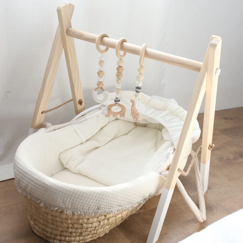 Погремушка деревянная для новорожденных кронштейн игрового зала погремушка