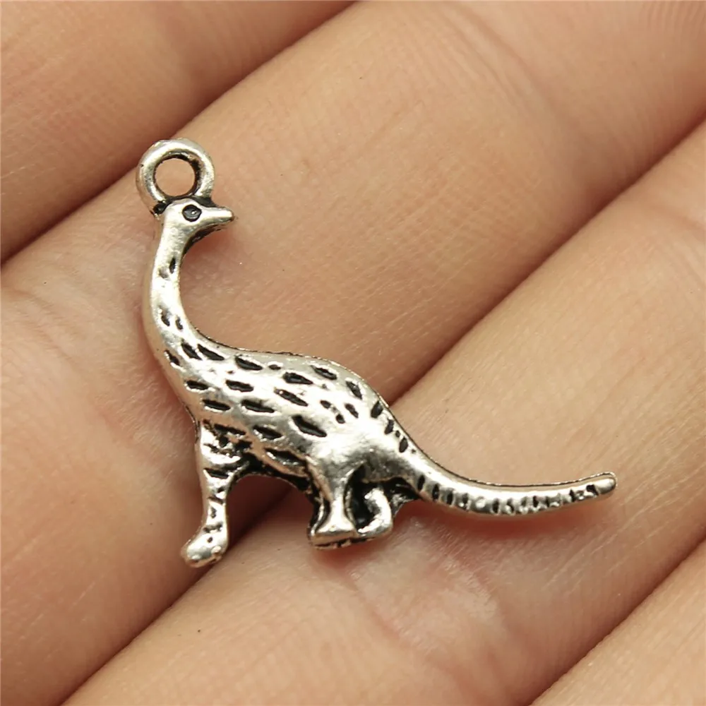 

WYSIWYG 4pcs 28x16mm Antique Silver Color Tone Dino Charms Dino Charms Dinosaur Charms DIY For Jewelry Making