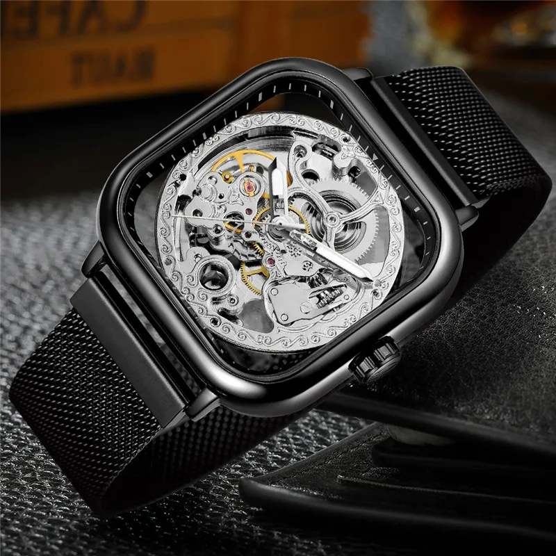 FORSINING новые мужские наручные часы автоматические механические Военные