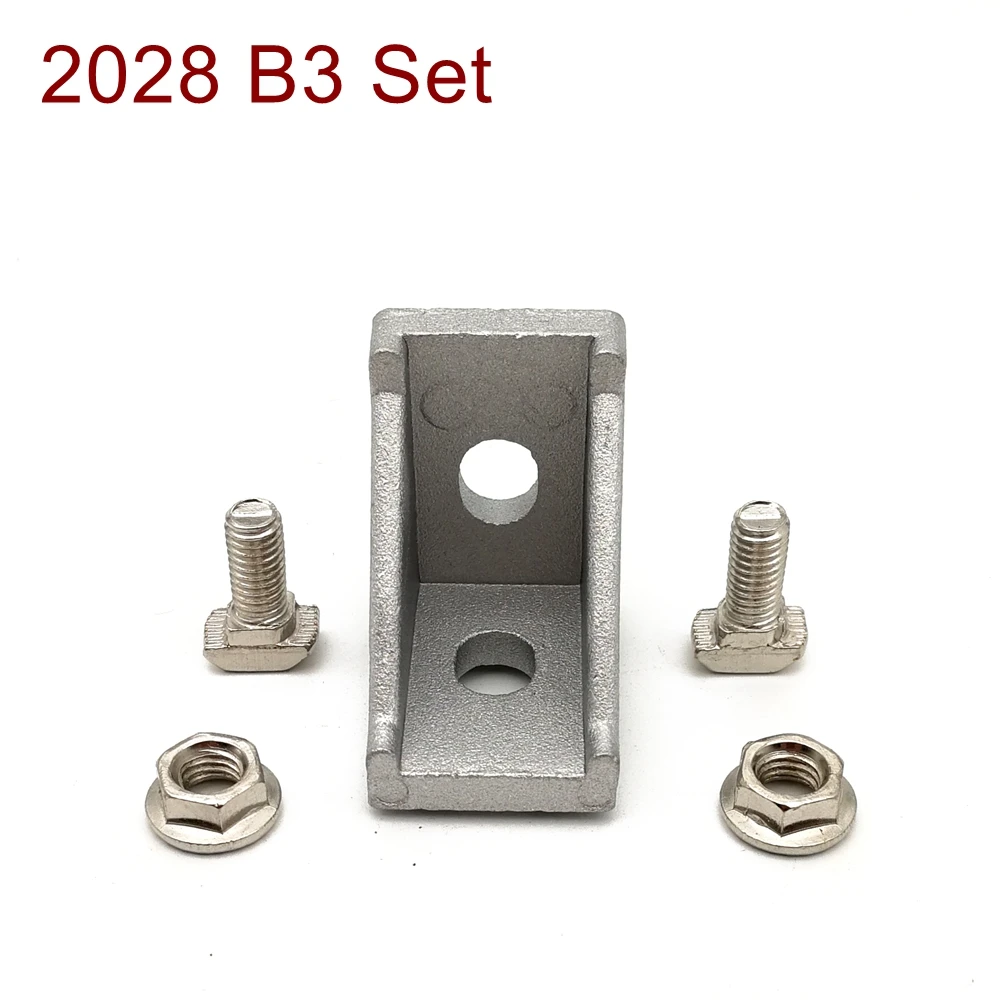 2028 комплектов угловых кронштейнов для алюминиевого профиля 2020 включая гайки и