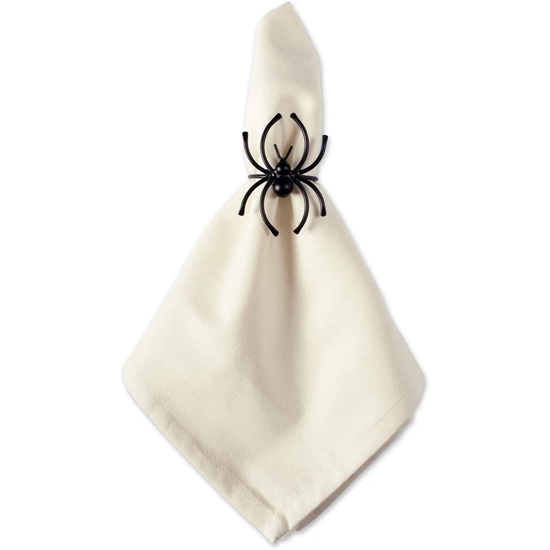 

12PC Halloween Napkin Decoration Spider Paper Towel Ring Hotel Dining Table Set Western Tableware Accessories