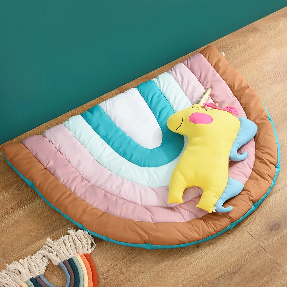 

Infant Playing Mat Rainbow Gym Play Game Mat Cotton Soft Carpet Thick Baby Crawling Rug Room Decoration Nordic Style Floor Mat