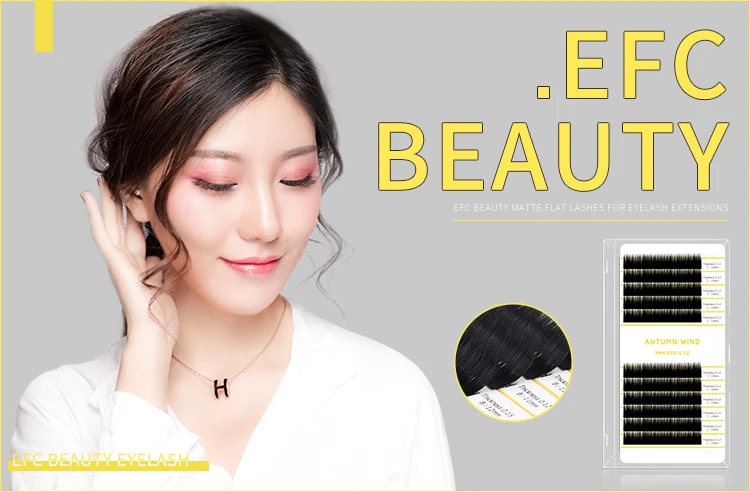 Efc beauty 0,12 0,15 Индивидуальные ресницы эллипса матовые плоские ресницы для наращивания ресниц