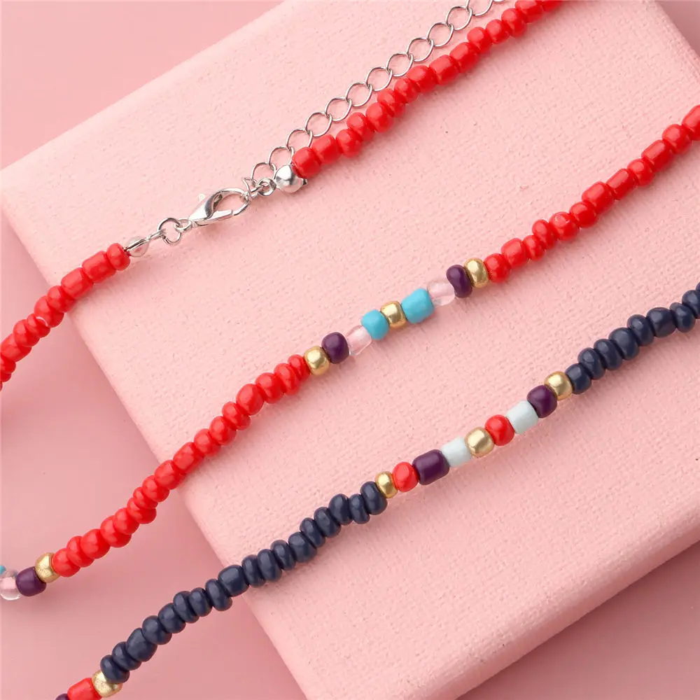 Женское Ожерелье-чокер ручной работы богемное разноцветное ожерелье-цепочка с