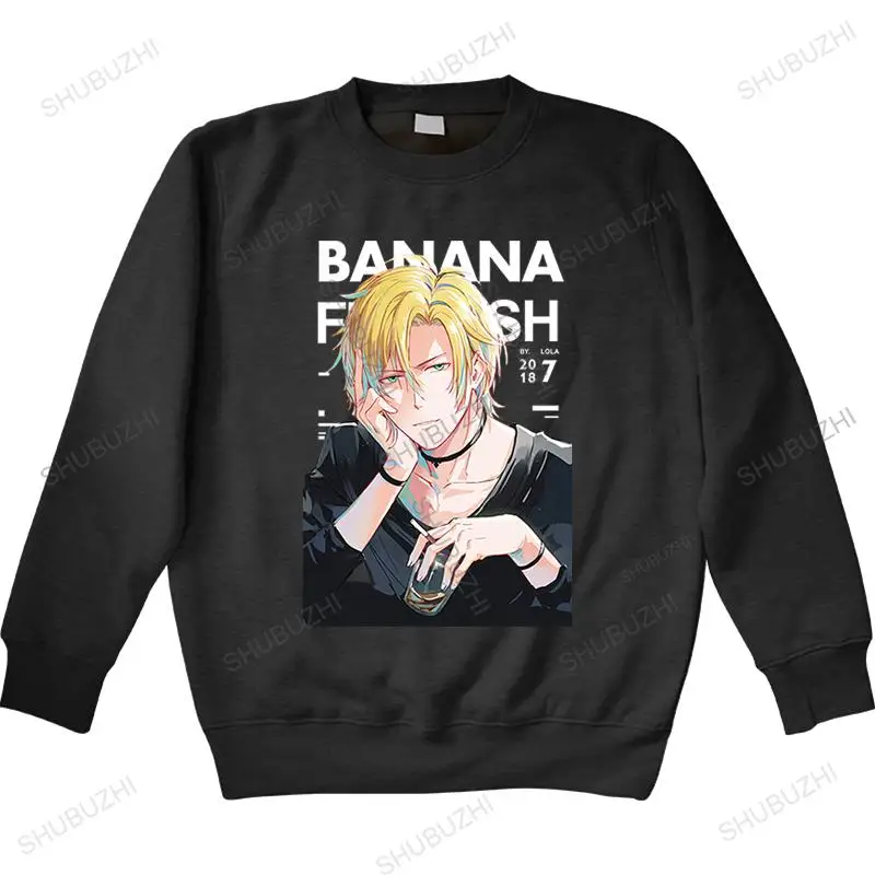 

Men sweatshirt spring tops homme cotton hoodie fashion Anime Banana Fish Women & Men Cartoon brand spring hoodie for boys