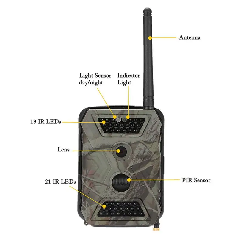 

1080P HD Hunting Camera Night Vision 12MP LCD Chasse Caccia Trail Camera With MMS GPRS SMTP FTP GSM Trail Hunt Game Wild Camera