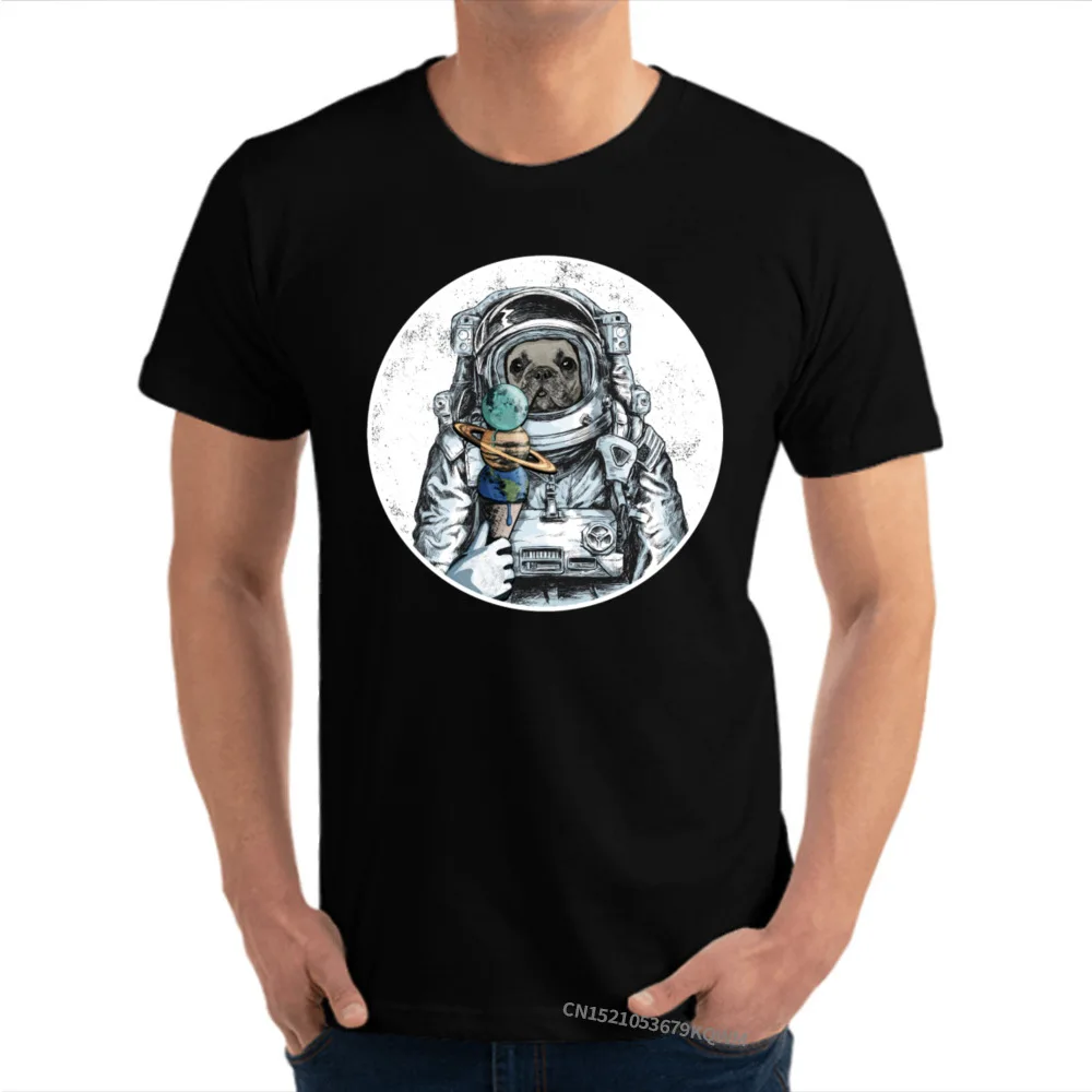 Футболка с изображением собаки космонавта космоса Луны мороженого бульдога