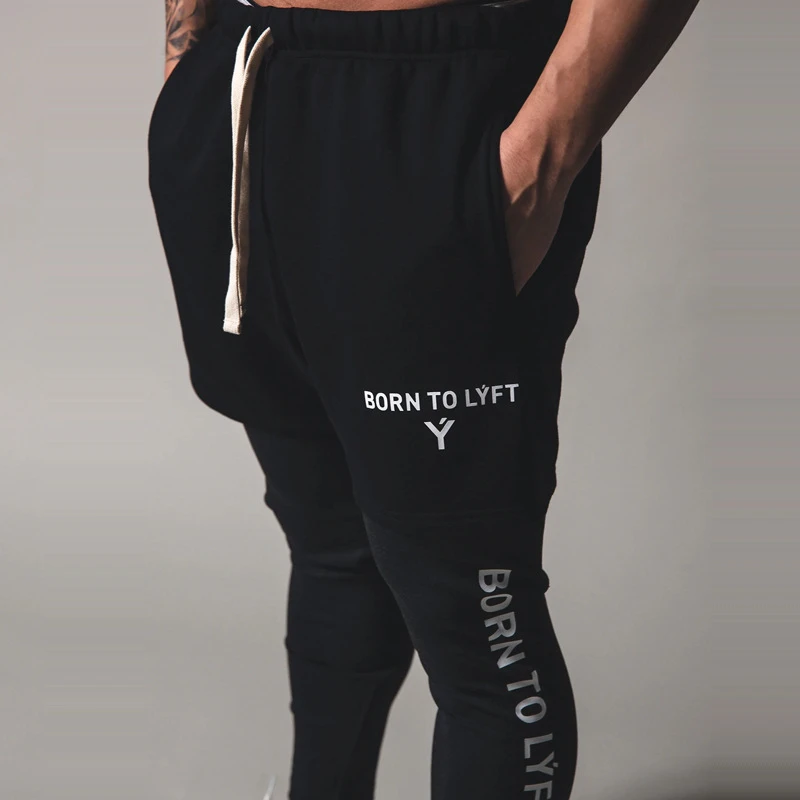 

Brand Joggers Sweatpants Mens Slim Casual Pants Solid Color Gyms Workout Cotton Sportswear Male Fitness Crossfit Track Pants