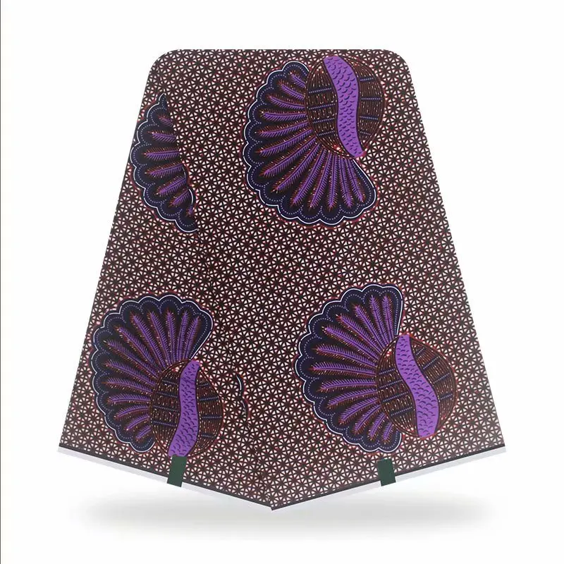 

Latest African Fabric Wax Print 100% Cotton 6 Yards/piece 2021 High Quality Embroidery Batik Ankara Fabrics Wax-H0121