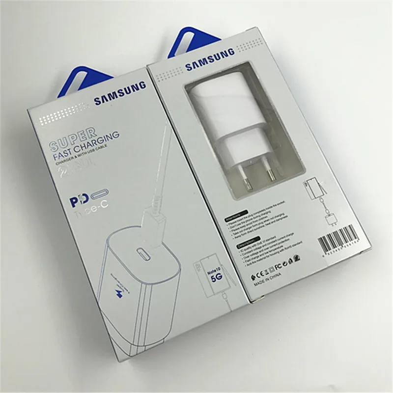 Оригинальное Супербыстрое зарядное устройство Samsung Note10 25 Вт EU Usb PD 3 0 кабель для
