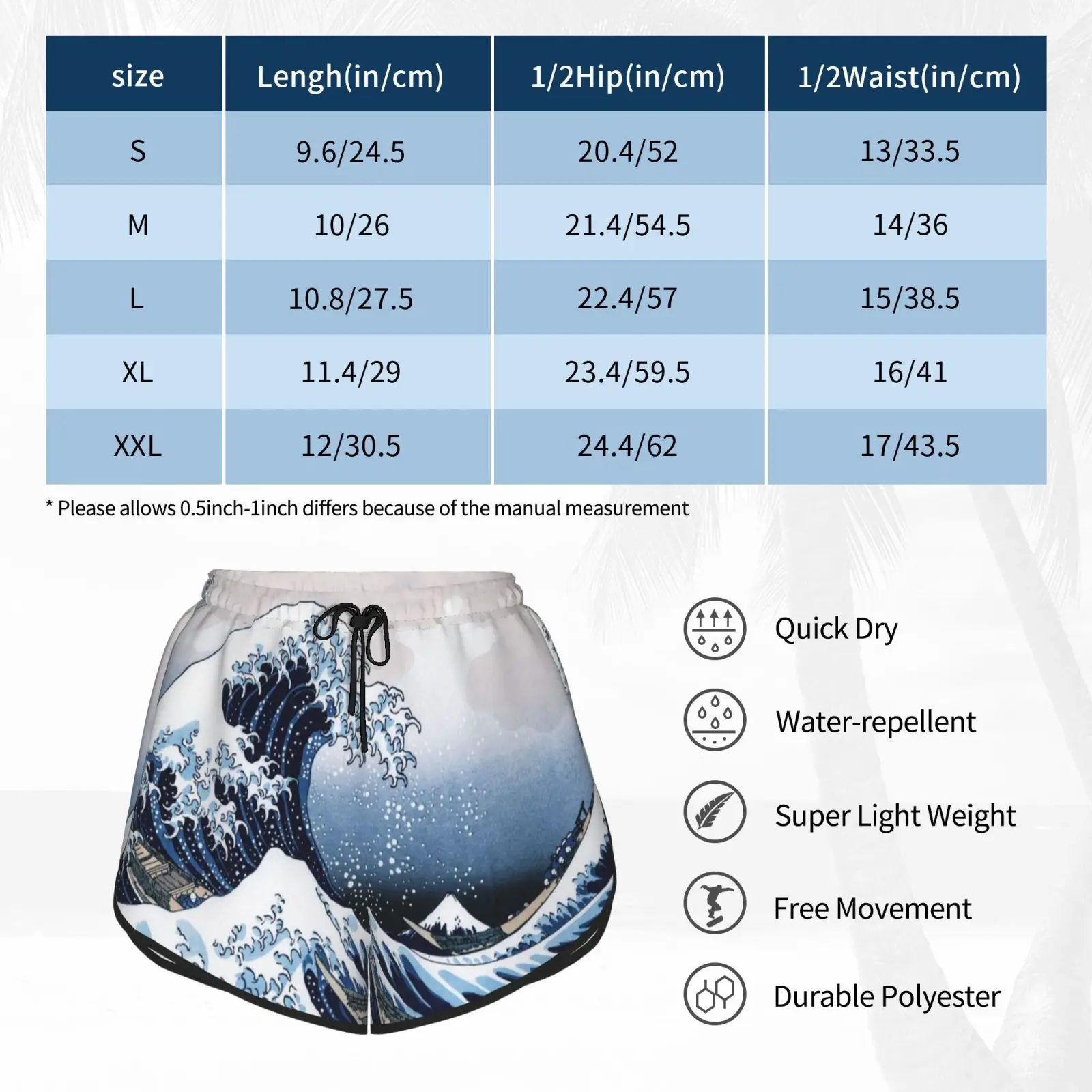 

Great Wave Off Kanagawa Swim Shorts Women Beach Shorts Hokusai Japan Great Wave Kanagawa