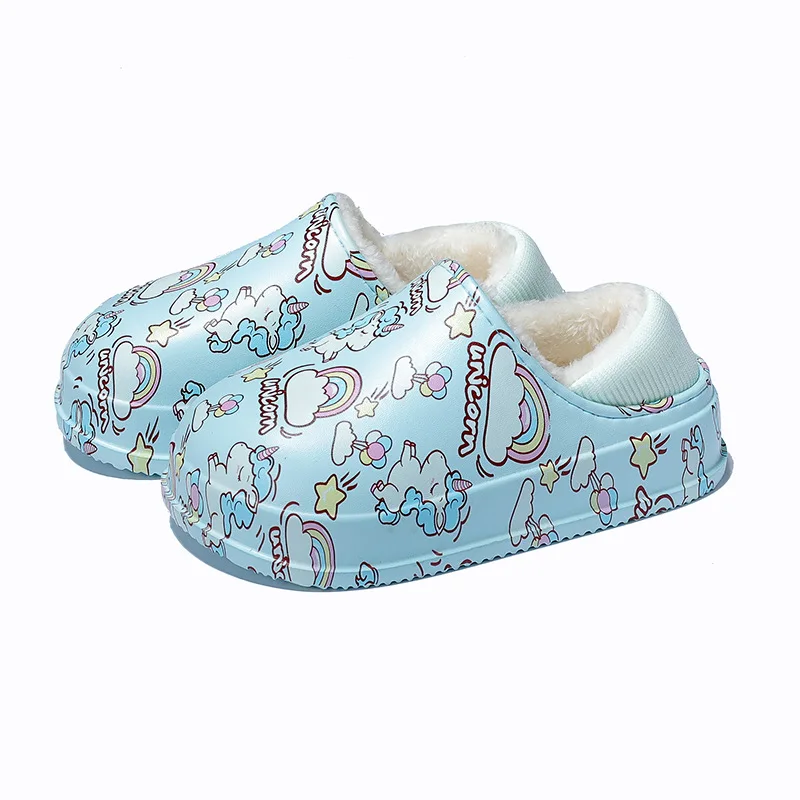 Детская обувь детские тапочки зимняя для девочек и мальчиков плюшевые хлопковые