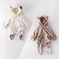 winter baby romper kids velvet clothes newborn hood thicked overalls long sleeve girl jumpsuit with closure costume for reborn