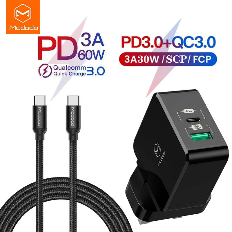 Зарядное устройство Mcdodo 30 Вт usb + PD QC3.0 Быстрая зарядка Type C на для Huawei Samaung|Зарядные