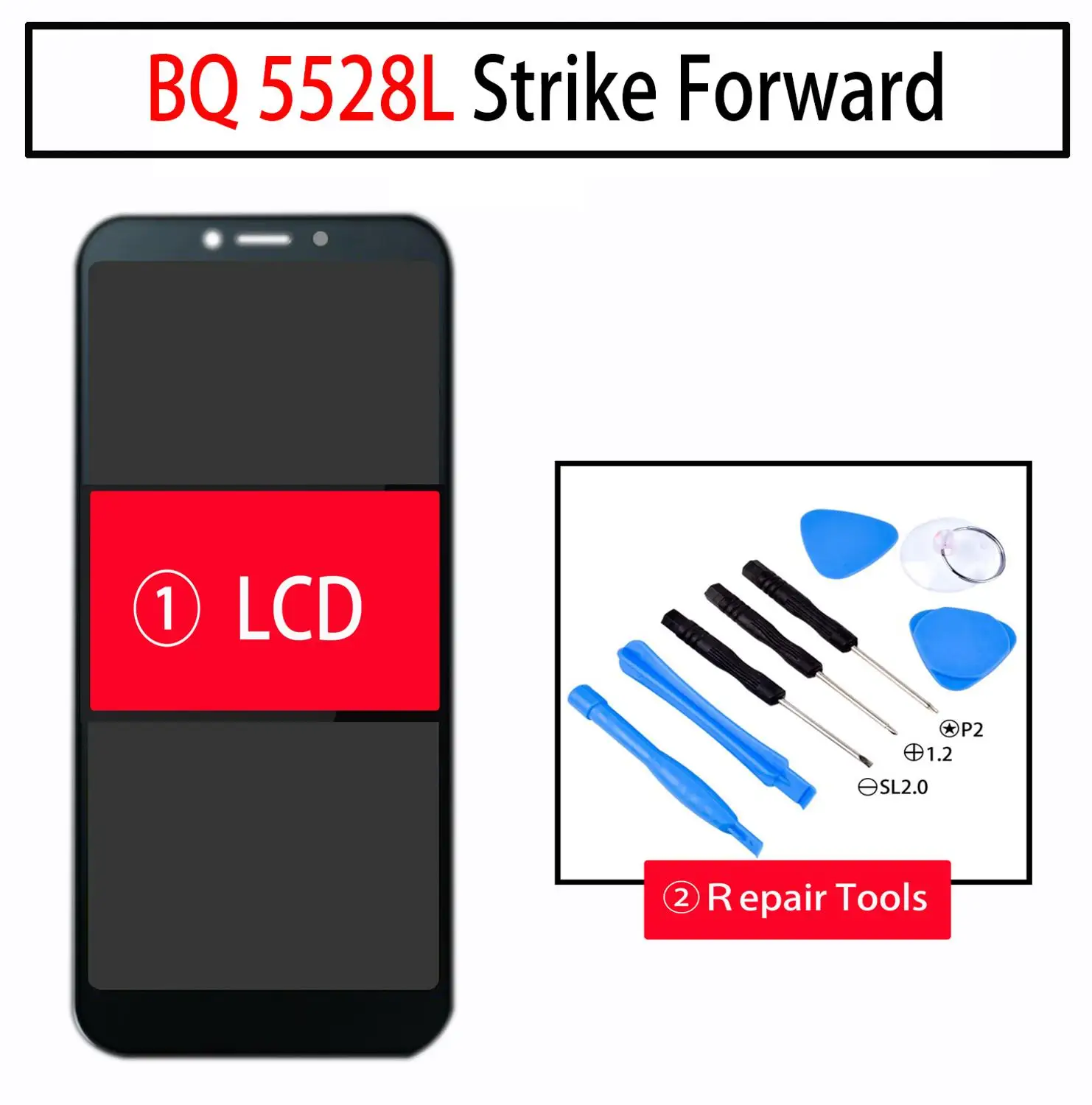 ЖК-дисплей 5 45 дюйма для BQ 5528L Strike Forward BQ-5528L 5528 и тачскрин с инструментом дигитайзер