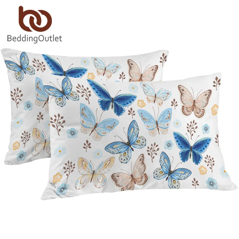 BeddingOutlet бабочка декоративная подушка чехол Цветной банные полотенца