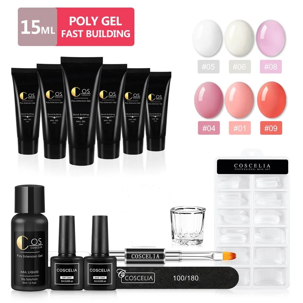 COSCELIA 30 мл Гель лак для ногтей набор инструментов Быстрый строитель био Гели Soak Off