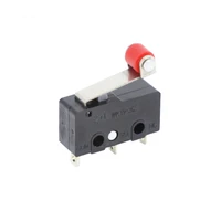 100pcs 3pin all new limit switch no nc 5a250vac kw11 3z mini micro switch with pulley laser machine micro limit sensor auto