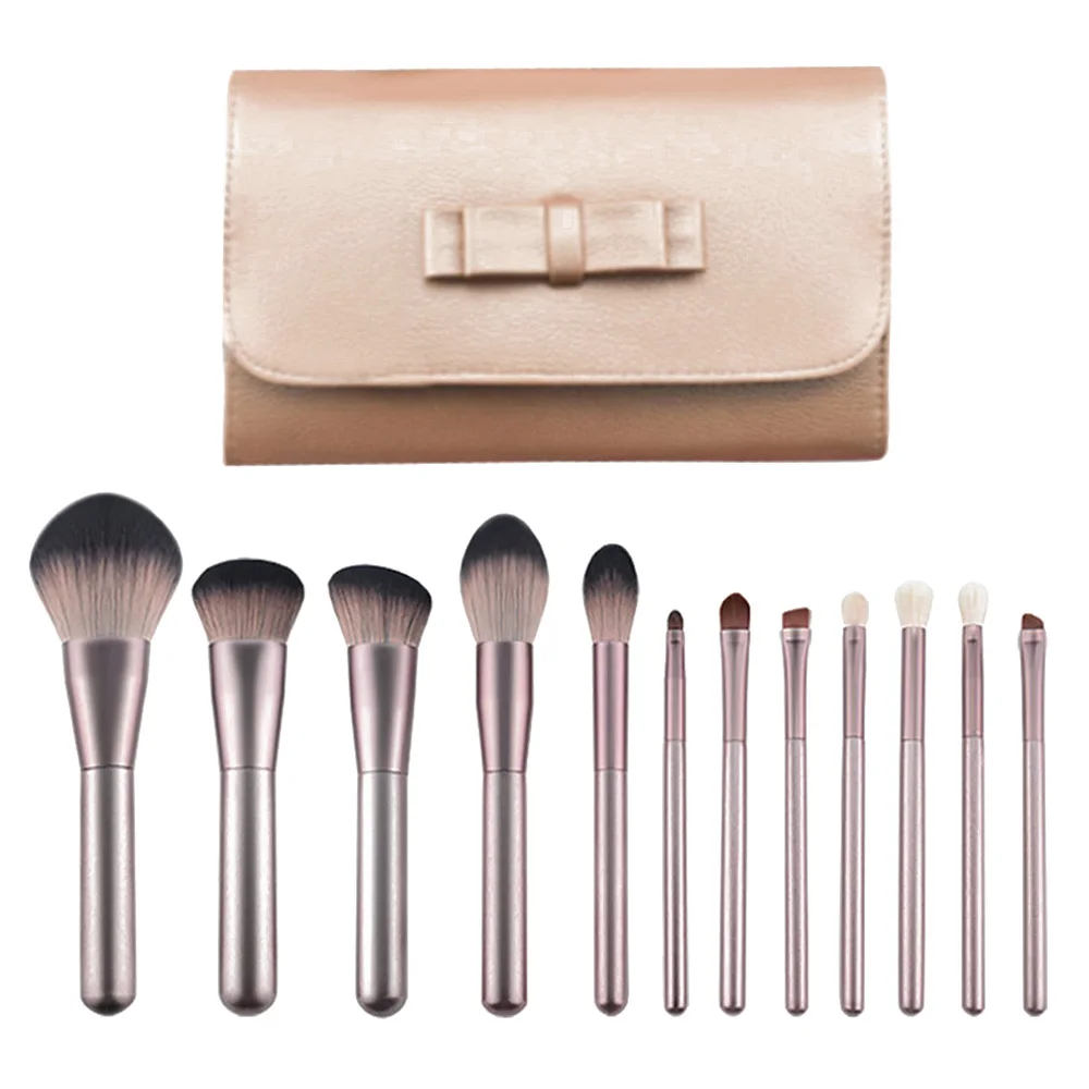 Набор кистей для макияжа Профессиональные 12 шт Тени век основа подводки глаз