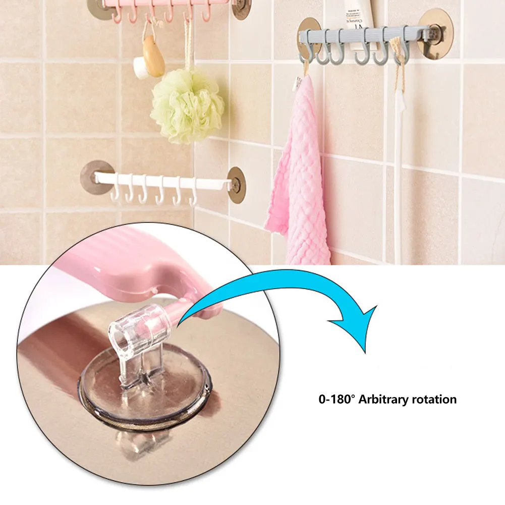 Крепкий крючок на клейкой основе 6 рядов крючков кухонная настенная подвесная