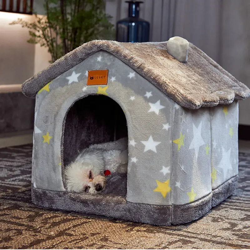 

Foldable Dog House Kennel Bed Mat For Small Medium Dogs Cats Winter Warm Chihuahua Cat Nest Products Basket Puppy Cave Sofa