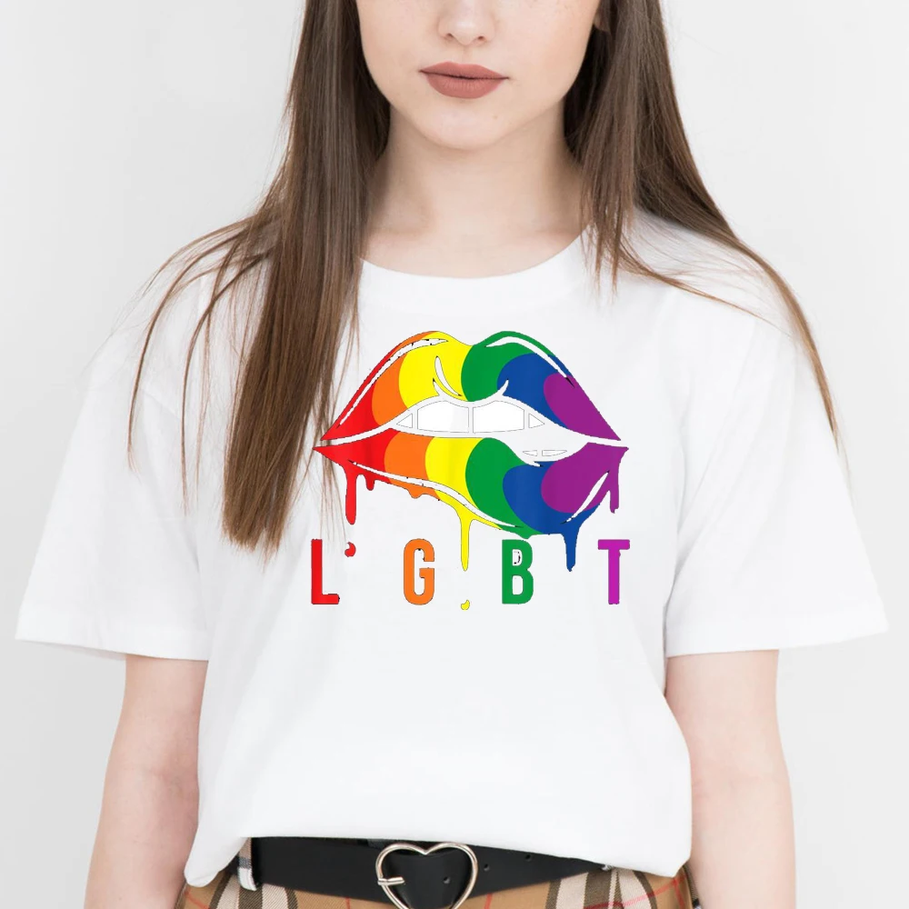 

LGBT Women's T-shirts with Print Summer Fashion Crewneck Graphic Tshirt 90s Lesbian Clothes Best Friends Clothing Dropshipping