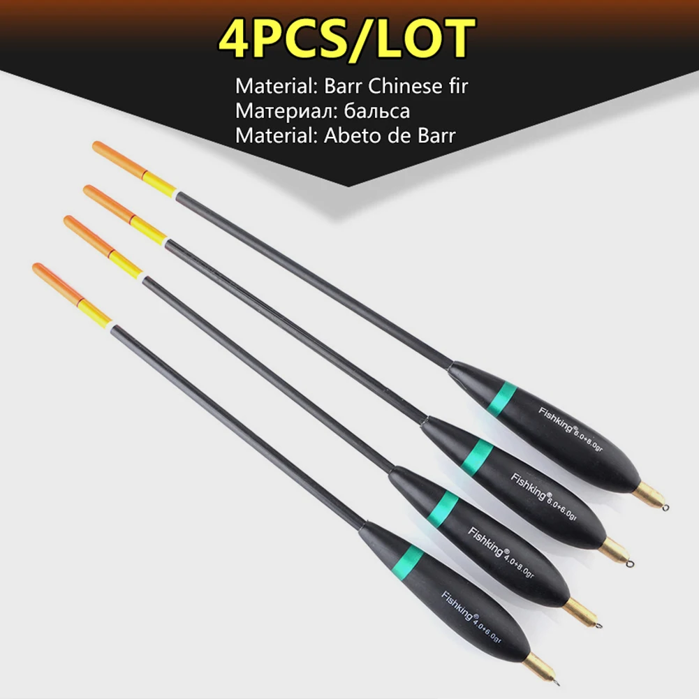 

4 шт./лот поплавки для рыбалки на скалах Медная головка со свинцовым грузилом смелый вертикальный буй смешанного размера Balsa аксессуары для ...