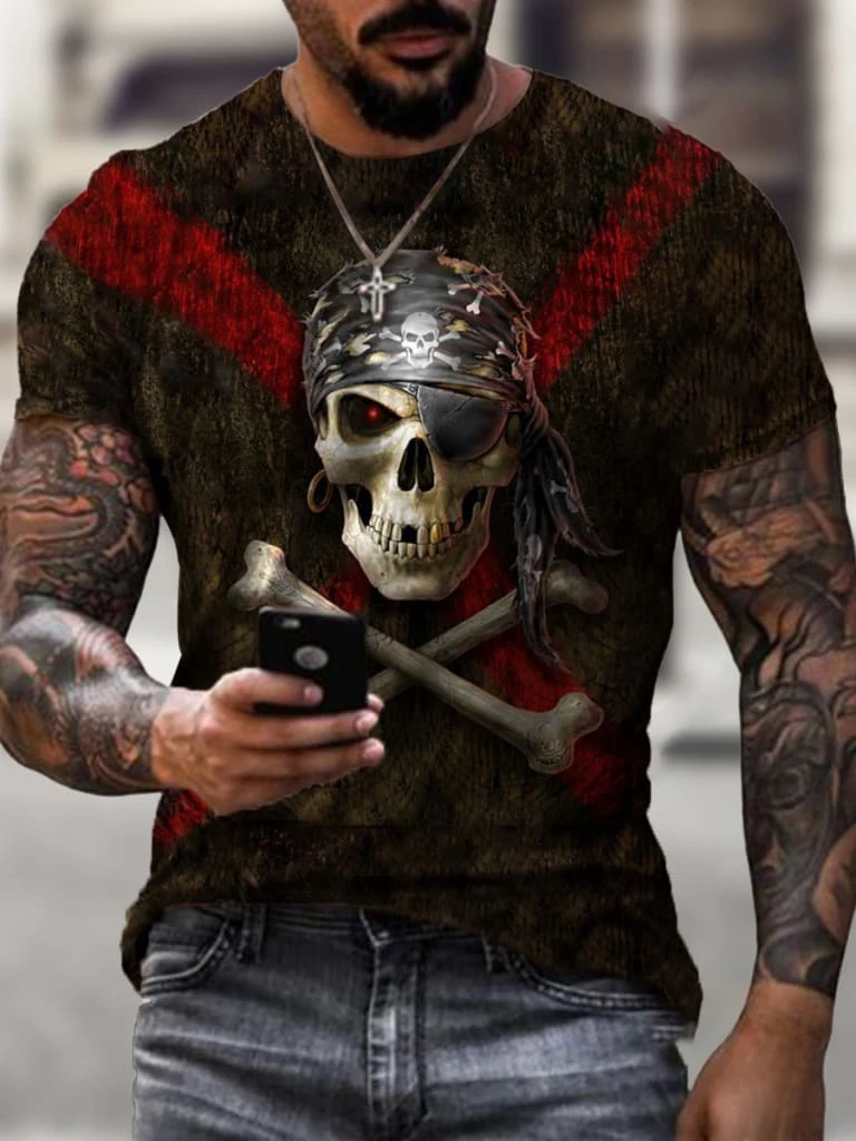 

New Style Oversized Men's T-Shirt 3D Printing Fashion T-Shirt Men's Top T-Shirt Summer Short-Sleeved Casual Loose T-Shirt Men's