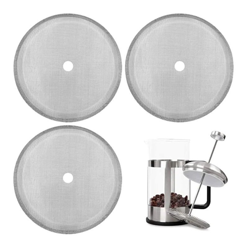 

5 Pcs Reusable Coffee Filter Stainless Steel Coffee Filter Mesh for French Press Coffee Tea Maker Filters High Quality