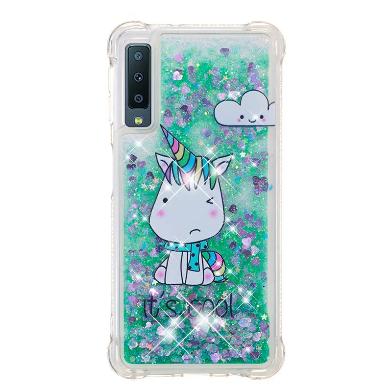 Little Monster Блестками с блестками жидким песком чехол для samsung Galaxy A8 плюс A7 A6 A310 A510 A320 A520 A720 M20 M30 A10 A20 A30 крышка - Цвет: Little Monster