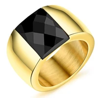 milangirl black enamel rings men vintage ring punk classic black drip imitation black stones male enamel ring