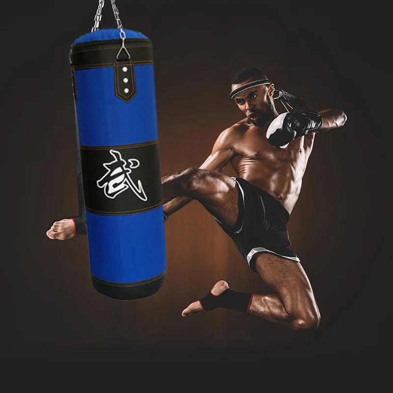 Тренировочные Фитнес синий песком боксерский мешок ММА спортивные учебный