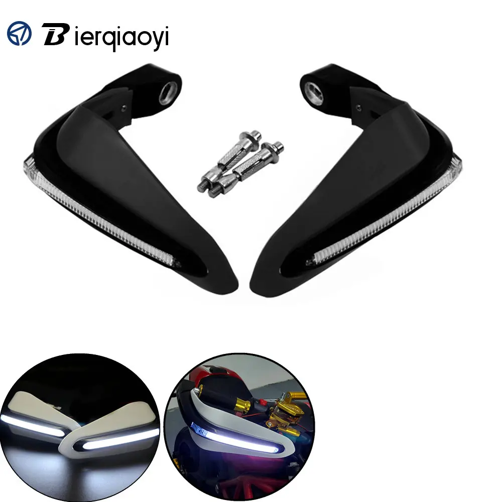 2 шт. светодиодный защитные накладки на руль мотоцикла со светильник кой|Защита