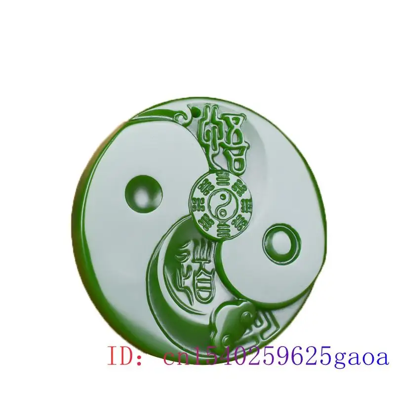 

Зеленый нефрит тай-чи кулон китайские натуральные подарки Шарм для ювелирных изделий для мужчин удача ожерелье модный резной амулет для же...