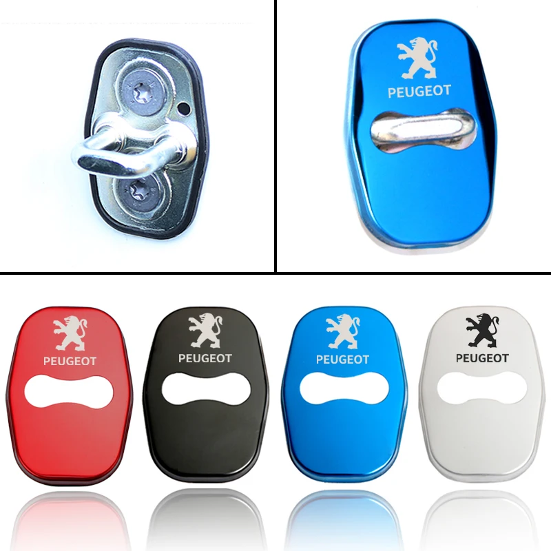 Автомобильный Стайлинг защитный чехол для дверного замка Peugeot 206 207 208 306 307 308 407 408